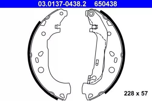 Brake Shoe Set ATE 03.0137-0438.2)