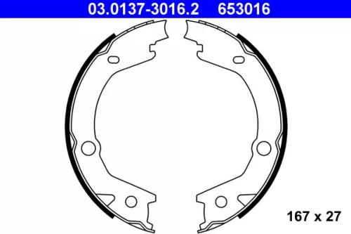 Remblokkenset, parkeerrem ATE 03.0137-3016.2)