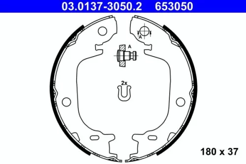 Remblokkenset, parkeerrem ATE 03.0137-3050.2)