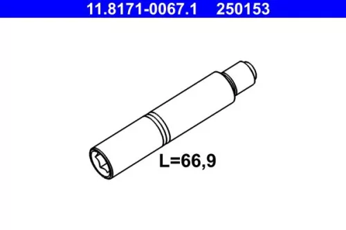 Geleidebout, remklauw ATE 11.8171-0067.1)