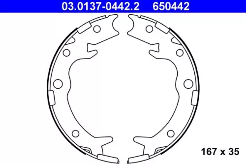 Remblokkenset, parkeerrem ATE 03.0137-0442.2)