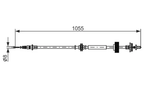 Kabeltrek, parkeerrem BOSCH 1 987 482 791)