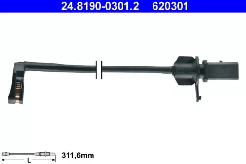 Waarschuwing: contact, slijtage van de remblokken ATE 24.8190-0301.2)