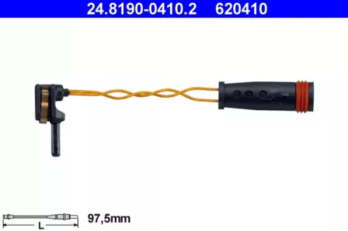 Waarschuwing: contact, slijtage van de remblokken ATE 24.8190-0410.2)