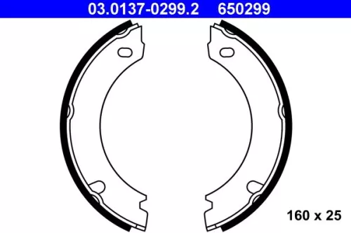 Remblokkenset, parkeerrem ATE 03.0137-0299.2)