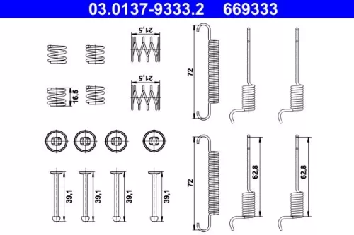 Accessoirekit, parkeerremblokken ATE 03.0137-9333.2)