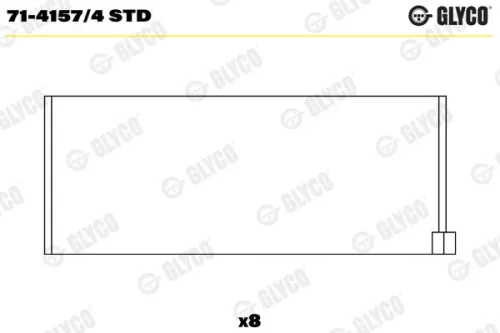 Drijfstanglager GLYCO 71-4157/4 STD)
