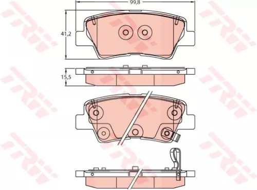 Brake Pad Set, disc brake TRW GDB2242)