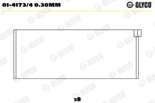 Drijfstanglager GLYCO 01-4173/4 0.30mm)