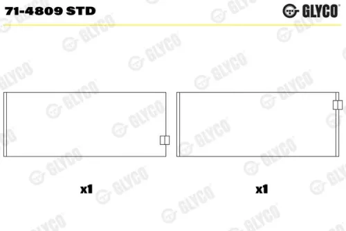 Drijfstanglager GLYCO 71-4809 STD)