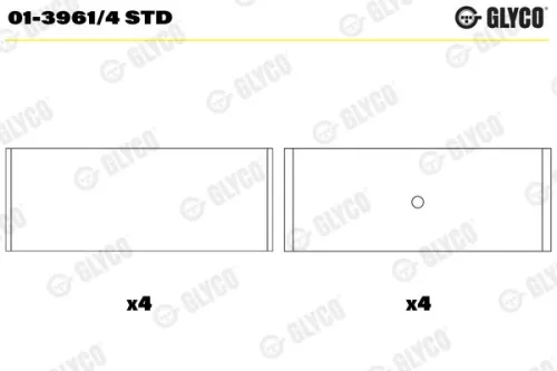 Drijfstanglager GLYCO 01-3961/4 STD)