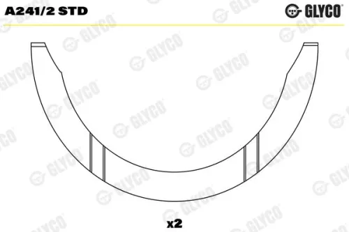 Thrust Washer, crankshaft GLYCO A241/2 STD)