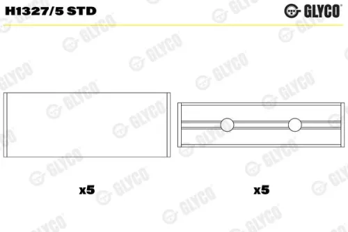 Krukaslager GLYCO H1327/5 STD)