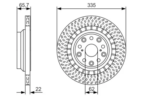 Remschijf BOSCH 0 986 479 T34)