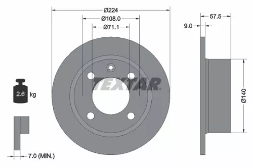 Remschijf TEXTAR 92059700)