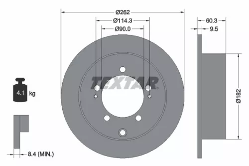 Remschijf TEXTAR 92148600)