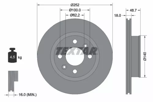 Remschijf TEXTAR 92196503)