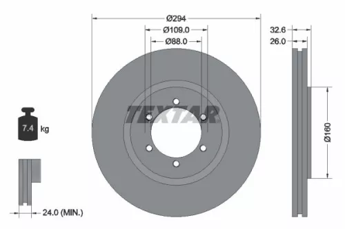 Remschijf TEXTAR 92162600)