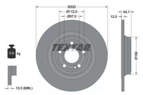 Remschijf TEXTAR 92324303)