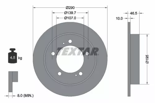 Remschijf TEXTAR 92066003)
