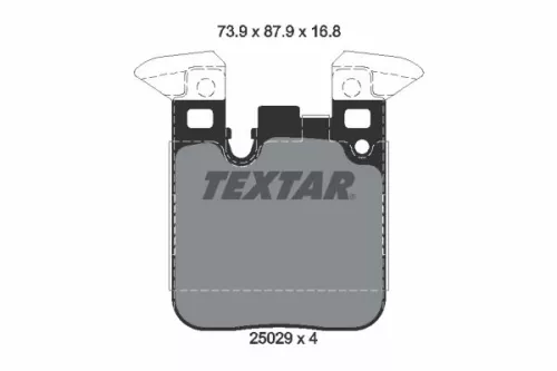 Remblokkenset, schijfrem TEXTAR 2502901)