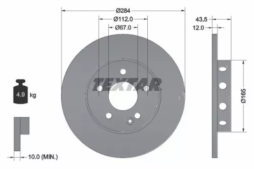 Remschijf TEXTAR 92059303)