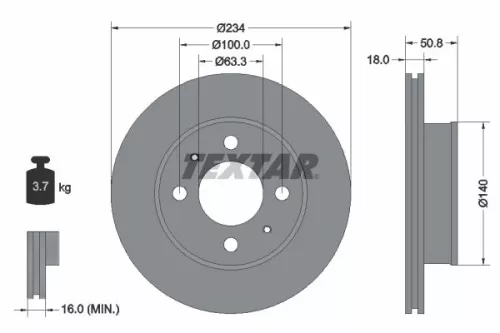 Remschijf TEXTAR 92146803)