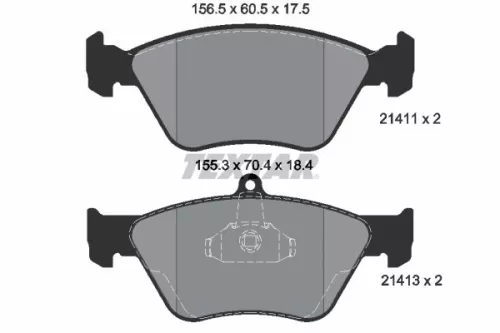 Remblokkenset, schijfrem TEXTAR 2141101)