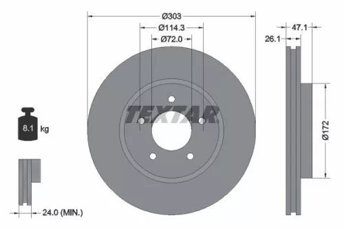 Remschijf TEXTAR 92197703)