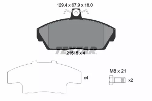 Brake Pad Set, disc brake TEXTAR 2151504)