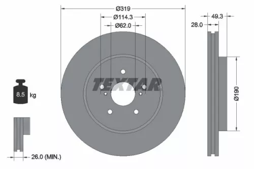 Remschijf TEXTAR 92171503)