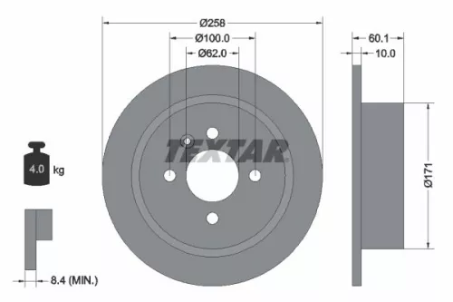 Remschijf TEXTAR 92019200)