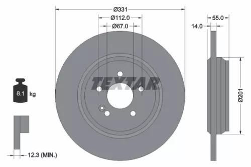 Remschijf TEXTAR 92103303)