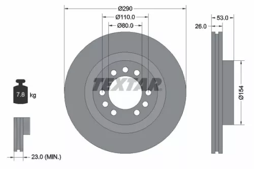 Remschijf TEXTAR 93127200)