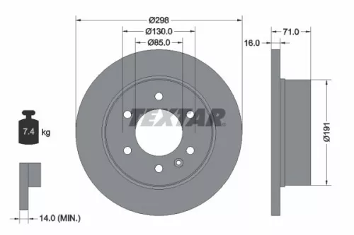 Remschijf TEXTAR 93143303)