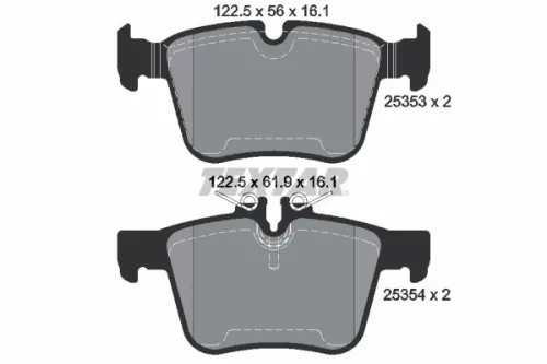 Remblokkenset, schijfrem TEXTAR 2535301)
