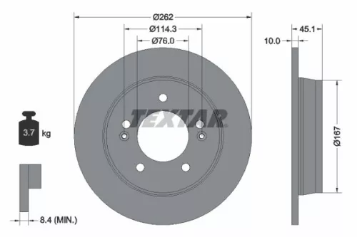 Remschijf TEXTAR 92240003)