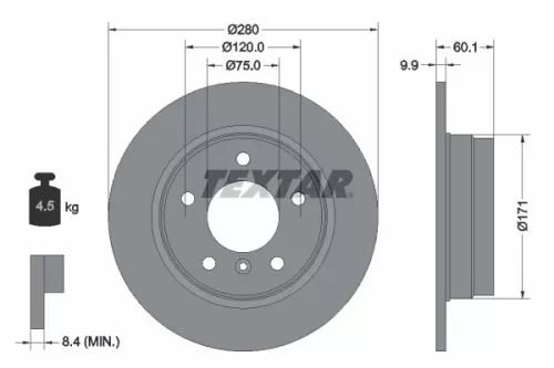 Remschijf TEXTAR 92055703)
