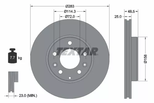 Remschijf TEXTAR 92125503)