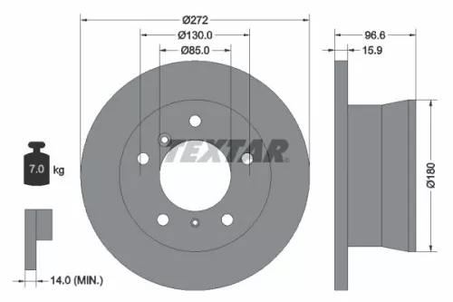 Brake Disc TEXTAR 92137603)