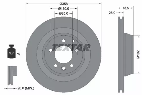 Remschijf TEXTAR 92151403)