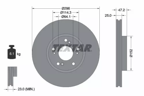 Remschijf TEXTAR 92195000)