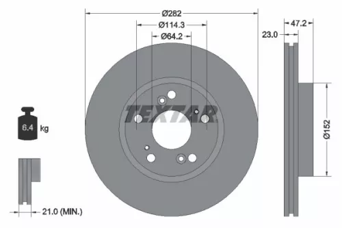 Remschijf TEXTAR 92144403)