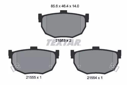 Brake Pad Set, disc brake TEXTAR 2155301)
