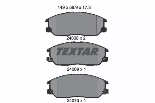 Remblokkenset, schijfrem TEXTAR 2406801)