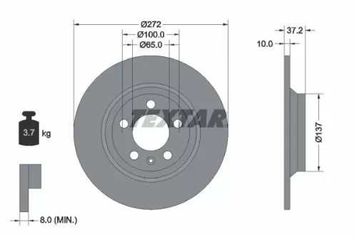 Remschijf TEXTAR 92315303)