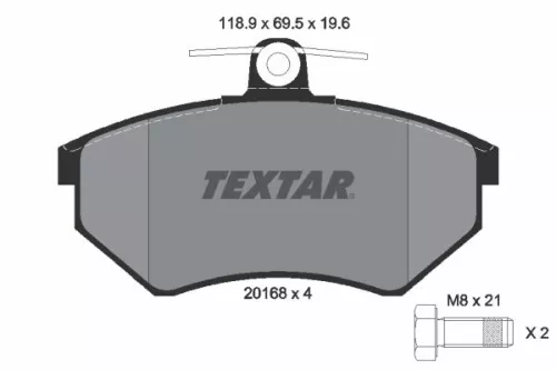 Brake Pad Set, disc brake TEXTAR 2016804)