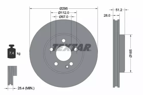 Remschijf TEXTAR 92241603)