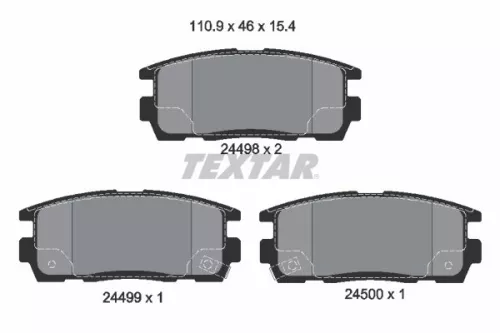Remblokkenset, schijfrem TEXTAR 2449801)