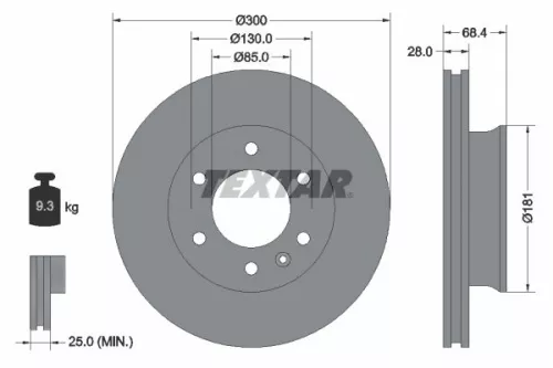 Brake Disc TEXTAR 93143203)